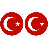 AYYILDIZ BAYRAK YUVARLAK 2'Lİ 4x4cm