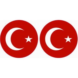 AYYILDIZ BAYRAK YUVARLAK 2'Lİ 4x4cm AYYILDIZ BAYRAK YUVARLAK 2'Lİ 4x4cm