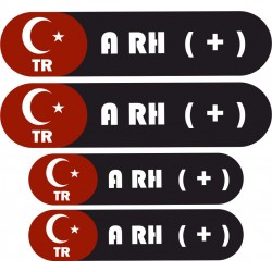 KAN GRUBU KASK ETİKETİ 4 PARÇA A RH(+) KAN GRUBU KASK ETİKETİ 4 PARÇA A RH(+)