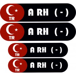 KAN GRUBU KASK ETİKETİ 4 PARÇA A RH(-) KAN GRUBU KASK ETİKETİ 4 PARÇA A RH(-)
