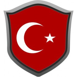 AYYILDIZ BAYRAK ROZET 7cm AYYILDIZ BAYRAK ROZET 7cm