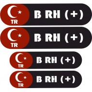KAN GRUBU KASK ETİKETİ 4 PARÇA B RH(+)