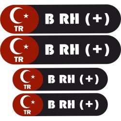 KAN GRUBU KASK ETİKETİ 4 PARÇA B RH(+) KAN GRUBU KASK ETİKETİ 4 PARÇA B RH(+)