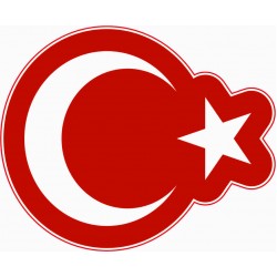 AYYILDIZ BAYRAK OVAL 8cm AYYILDIZ BAYRAK OVAL 8cm