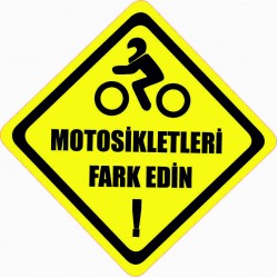 MOTOSİKLETLERİ FARK EDİN 7x7cm MOTOSİKLETLERİ FARK EDİN 7x7cm