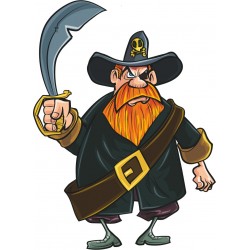 KILIÇLI KORSAN STİCKER 7x10cm KILIÇLI KORSAN STİCKER 7x10cm