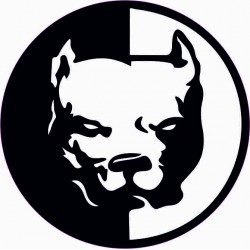 PİTBUL YUVARLAK 10x10cm SİYAH PİTBUL YUVARLAK 10x10cm SİYAH