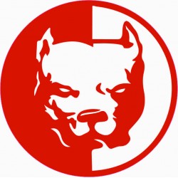 PİTBUL YUVARLAK 10x10cm KIRMIZI PİTBUL YUVARLAK 10x10cm KIRMIZI