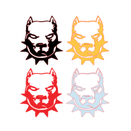 PİTBUL STİCKER 8cm RENKLİ