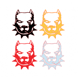 PİTBUL STİCKER 8cm RENKLİ PİTBUL STİCKER 8cm RENKLİ