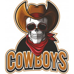 İSKELET KOVBOY STİCKER 8x9cm İSKELET KOVBOY STİCKER 8x9cm