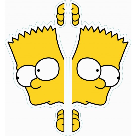 Simpson Bart Sticker Çift Taraflı 13x6cm
