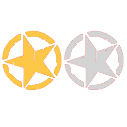 ASKERİ YILDIZ 10x10cm SADE MODEL  ASKERİ YILDIZ 10x10cm SADE MODEL