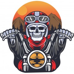 İSKELET MOTORCU STİCKER 8x8cm İSKELET MOTORCU STİCKER 8x8cm