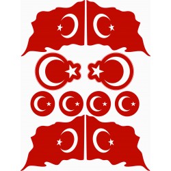 TÜRK BAYRAĞI A4 STİCKER TÜRK BAYRAĞI A4 STİCKER