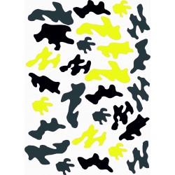 KAMUFLAJ A4 SÖKÜLEN DESEN SARI SİYAH