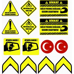 KASK ETİKETİ UYARI SETİ A5 KASK ETİKETİ UYARI SETİ A5
