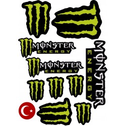 MONSTER A4 STİCKER YEŞİL SİYAH M-3 MONSTER A4 STİCKER YEŞİL SİYAH M-3