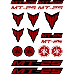 YAMAHA MT-25 A4 STİCKER KIRMIZI YAMAHA MT-25 A4 STİCKER KIRMIZI