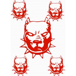 PİTBUL KAFA A4 STİCKER KIRMIZI PİTBUL KAFA A4 STİCKER KIRMIZI