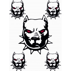 PİTBUL KAFA A4 STİCKER SİYAH PİTBUL KAFA A4 STİCKER SİYAH