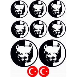 PİTBUL KAFA YUVARLAK MODEL A4 STİCKER SİYAH PİTBUL KAFA YUVARLAK MODEL A4 STİCKER SİYAH
