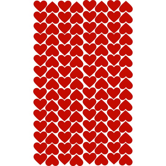 ÇOKLU KALP STİCKER 2 CM 120 ADET A4