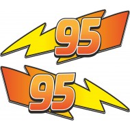 Mcqueen 95 Sticker 2'Lİ 20x8cm