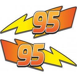 Mcqueen 95 Sticker 2'Lİ 20x8cm