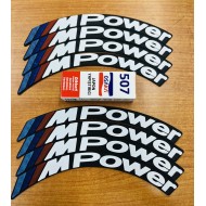 Mpower Lastik Yazısı 8 Adet + Yapıştırıcı