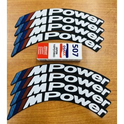 Mpower Lastik Yazısı 8 Adet + Yapıştırıcı