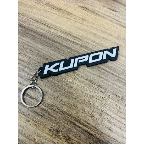 KUPON SİLİKON ANAHTARLIK 3D SİYAH