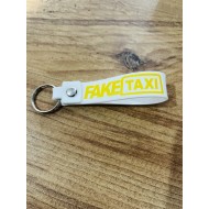 FAKE TAXİ BASKILI SİLİKON ANAHTARLIK BEYAZ