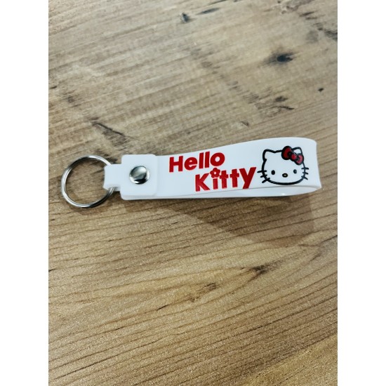 HELLO KİTTY BASKILI SİLİKON ANAHTARLIK BEYAZ