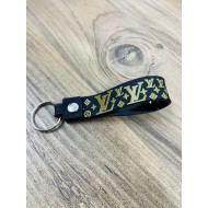 LV BASKILI SİLİKON ANAHTARLIK SİYAH