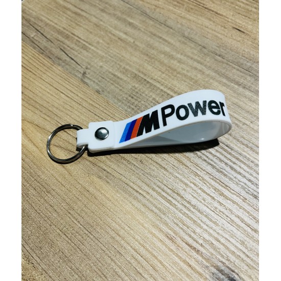 MPOWER BASKILI SİLİKON ANAHTARLIK BEYAZ