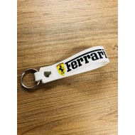 FERRARİ BASKILI SİLİKON ANAHTARLIK BEYAZ