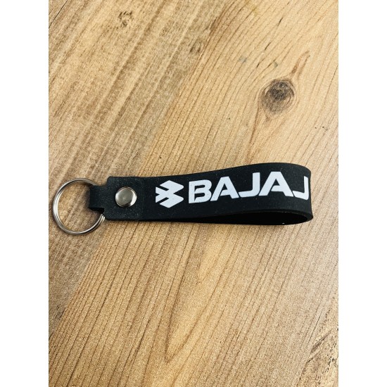 BAJAJ BASKILI SİLİKON ANAHTARLIK SİYAH