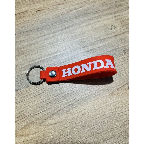 HONDA BASKILI SİLİKON ANAHTARLIK KIRMIZI