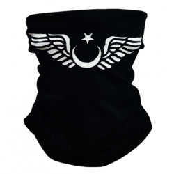BUFF (BANDANA) YÜZ MASKESİ AYYILDIZ BASKILI SİYAH