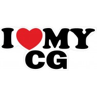 I LOVE MY CG 15x7cm