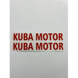 KUBA MOTOR ÖN MAŞA STİCKER TAKIMI 15cm KIRMIZI