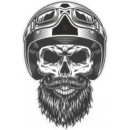 KASKLI KURUKAFA STİCKER 7x10cm KASKLI KURUKAFA STİCKER 7x10cm