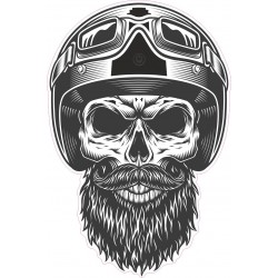 KASKLI KURUKAFA STİCKER 7x10cm KASKLI KURUKAFA STİCKER 7x10cm