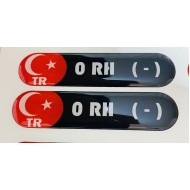 0 RH (-) Kan Grubu Damla Etiket 8x2cm 2'Li 0 RH (-) Kan Grubu Damla Etiket 8x2cm 2'Li
