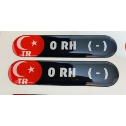 0 RH (-) Kan Grubu Damla Etiket 8x2cm 2'Li 0 RH (-) Kan Grubu Damla Etiket 8x2cm 2'Li