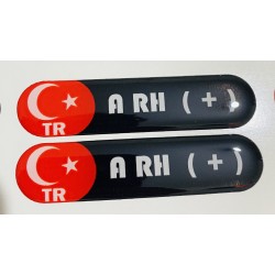 A RH (+) Kan Grubu Damla Etiket 8x2cm 2'Li A RH (+) Kan Grubu Damla Etiket 8x2cm 2'Li