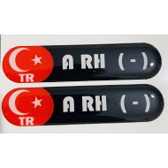 A RH (-) Kan Grubu Damla Etiket 8x2cm 2'Li A RH (-) Kan Grubu Damla Etiket 8x2cm 2'Li