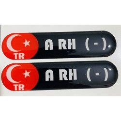 A RH (-) Kan Grubu Damla Etiket 8x2cm 2'Li A RH (-) Kan Grubu Damla Etiket 8x2cm 2'Li