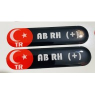 AB RH (+) Kan Grubu Damla Etiket 8x2cm 2'Li AB RH (+) Kan Grubu Damla Etiket 8x2cm 2'Li